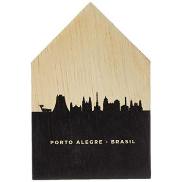 Imagem de Arte Maníacos Totem Porto Alegre Preto - 15x23cm
