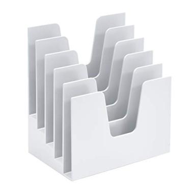 Imagem de Acrimet Organizador de Documentos com 5 compartimentos, Plástico Resistente, Cor Branco, 225.2