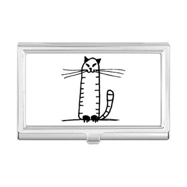 Imagem de Carteira de bolso para cartões de visita com listras de gato
