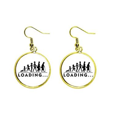 Imagem de Brinco feminino com pingente dourado para crianças e mulheres idosas