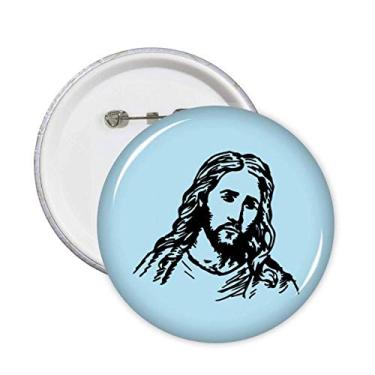 Imagem de Godliness Idol Savior Saint Portrait Pins Emblema Emblema Acessório Decoração 5 peças