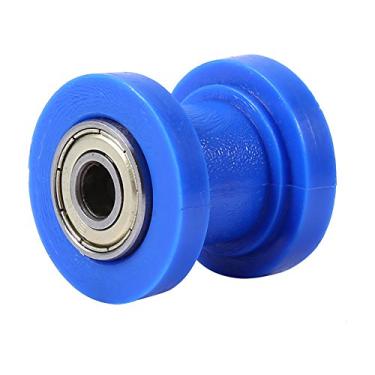 Imagem de Rolo tensor de corrente de 10 mm, guia de tensor de polia, rolo de corrente de acionamento universal, para mini bicicleta Dirt Pit (azul)