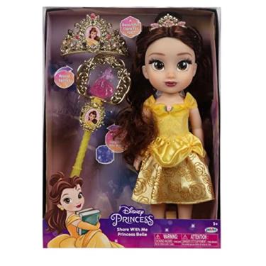 Imagem de Disney Boneca infantil Jakks Pacific Princess Share with Me Belle com acess rios para crian as
