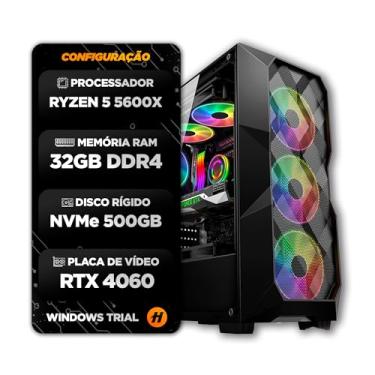 Imagem de Pc Gamer Hertz® Ryzen 5600X 32GB NVME 500GB RTX 4060 8GB FONTE 650W GABINETE GAMER PRIME