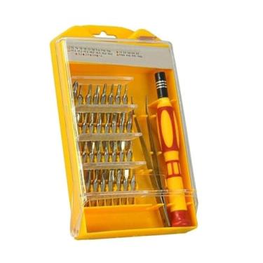Imagem de Kit Chave Fenda Conjunto Chaves Ferramentas De Precisão Para Conserto Manutenção Celulares Notebooks Relógios Óculos e Tablet - Chave Fenda Phillips Torx 32 em 1 Kit Portátil-Luiggi Presentes®
