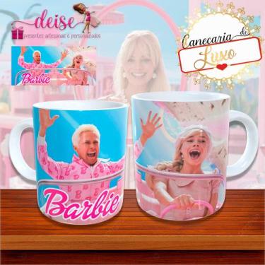 Kit Caneca para pintar Barbie + Jogo de Canetinhas Laváveis