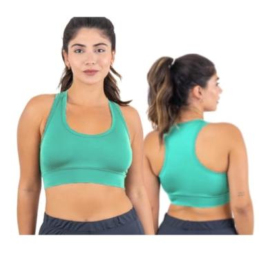 Imagem de Top Fitness para Malhar Treino Academia Nadador Suplex Sem Bojo Trygg (M, Verde Claro)