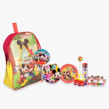 Imagem de Kit Bandinha PHX Infantil Turma Mickey 6 Instrumentos Mochila