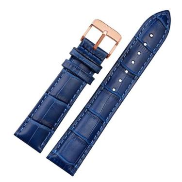 Imagem de DAVNO 12 14 16 18 19 20 21 22 23 mm Cor azul pulseira de couro genuíno pulseira de relógio masculino e feminino para Citizen Rossini pulseira de relógio