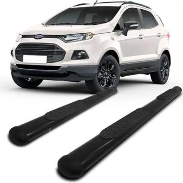 Imagem de Estribo Lateral em Aço Oval Preto p/ Ford Ecosport 2013 até 2021