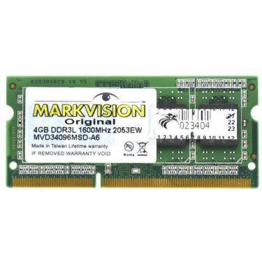 Imagem de Memoria Notebook Ddr3l 4gb Pc1600 Markvision Mvd34096msd A6