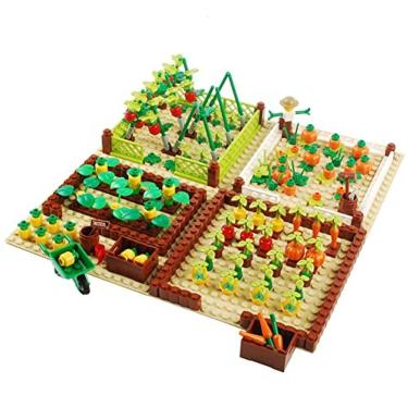 Imagem de Conjunto de campo: blocos de construção, kit de tijolos para plantas e plantas, culturas e animais, compatível com todas as principais marcas
