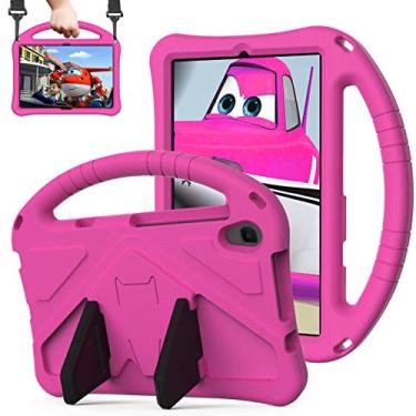 Imagem de QYiiD Capa infantil para Lenovo Tab P11 Pro Gen 2 / Tab P11 Pro (2ª geração) 11,2 polegadas (TB132FU TB138FC), leve à prova de choque com alça conversível e alça de ombro, rosa