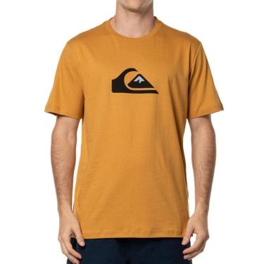 Imagem de Camiseta Quiksilver Comp Logo Colors WT24 Masculina Mostarda