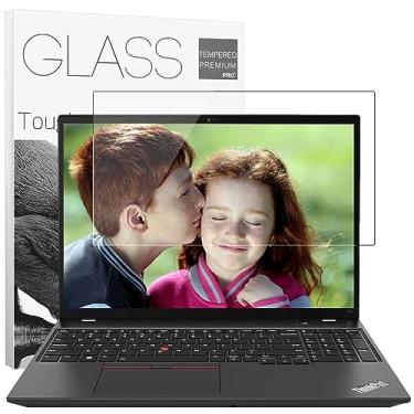 Imagem de Película de vidro temperado 9H para laptops Lenovo - 16 polegadas compatível com Ideapad 5/5i Pro, Slim 3/5/7, Flex 5, Gaming 16, Thinkpad T16/P16/Z16, Yoga 7i