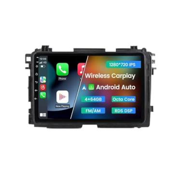 Imagem de Android 13 estéreo automotivo para Honda Vezel HR-V HRV 2013-2022, rádio Biorunn 9 polegadas 8 núcleos GPS Navi sem fio com fio Car-Play Android unidade de cabeça automotiva IPS tela sensível ao toque