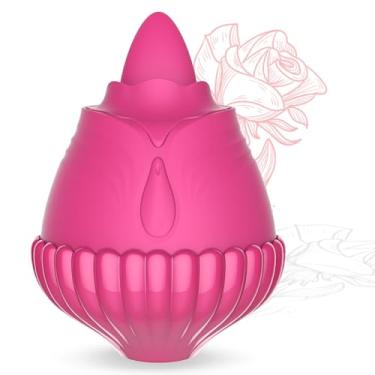 Imagem de Rose Toys Vibrator, tongue licking vibrator with 6 tongue licking modes + 3 vibration intensities, waterproof rose adult sex toys for female couples