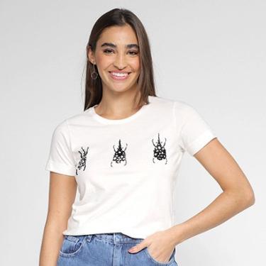 Imagem de Camiseta Maria Filó Estampada Escaravelhos Feminina-Feminino