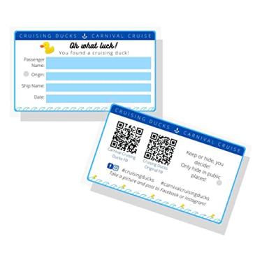 Imagem de Cruising Ducks Tag with Hole | 30 Pack | Double Sided with Facebook QR Codes | Tags 2 x 3.5" inches Business Card Size | #CruisingDucks Oh What Luck!