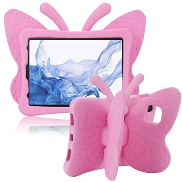 Imagem de JGY Capa para tablet infantil compatível com Samsung Galaxy Tab A9 Plus X210 de 28 cm para crianças, meninas, linda borboleta, espuma EVA, capa completa, resistente, A9 Plus, A9+, com suporte, à prova