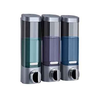 Imagem de Porta Sabonete Líquido Dispensador de sabão garrafa com bomba dispensador de sabão fixado na parede dispensador de gel plástico doméstico hotel acessórios do banheiro Banheiro (Color : Silver, Size