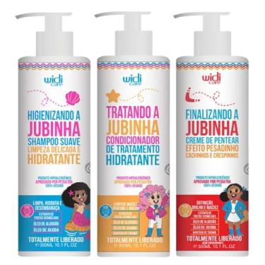 Imagem de Kit Jubinha Widi Care Shampoo + Condicionador + Creme Pesadinho Hipoalergenico Vegano Infantil