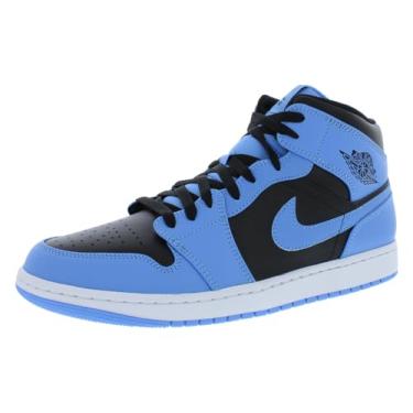 Imagem de Tênis masculino Nike Air Jordan 1 DQ8426 Lucky tamanho médio, Azul universitário/preto-branco, 45