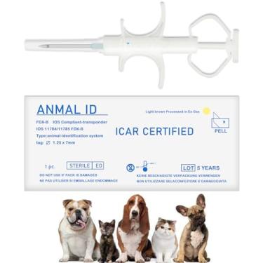 Imagem de Smoostart Pacote com 20 Microchips Universais Padrão de 1,25 x 7 mm, Etiquetas de Identificação ISO11784/85 FDX-B para Animais de Estimação/Cão/Gato/Porco