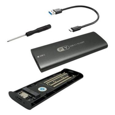 Imagem de Case Ssd M.2 E Sata Para Usb 3.1 E Type-C Ngff 10Gbps Gen2