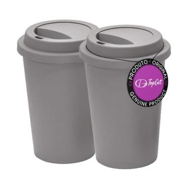 Imagem de Kit 2x Copos para Viagem 450 ml Jacarta TopGet (Cinza)