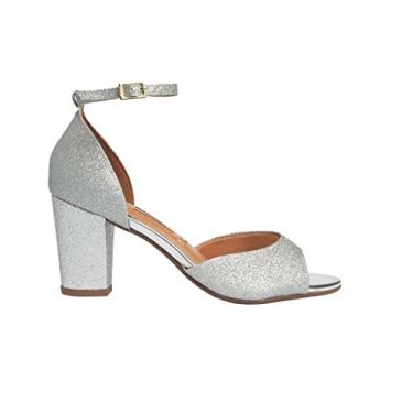 Imagem de Sandalia Feminna Vizzano Festa Salto Grosso Baixo Prata - 6262.406 (35)