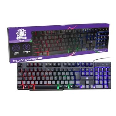 Imagem de Teclado Pc Gamer c/led Rgb QWERTY Portugues Brasil Premium Resistente