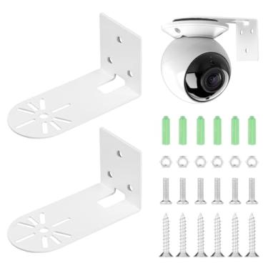 Imagem de Suporte de parede de metal 2 peças para Google Nest, bateria - 2ª geração, Eufy Security IndoorE220, pan 2, Pan v3, Google Indoor Nest Security adesivo/perfuração