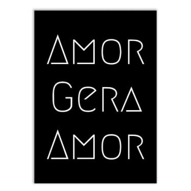 Imagem de Placa Decorativa Frases Amor Gera Amor Decoração Quarto Sala