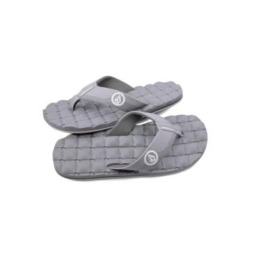 Imagem de Volcom Chinelo masculino reclinável, Cinza claro - novo, 38