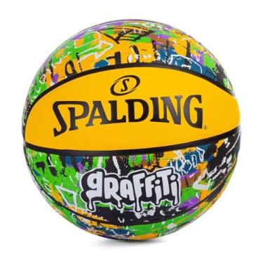 Imagem de Bola Basquete Spalding Graffiti, Amarelo e verde, 7