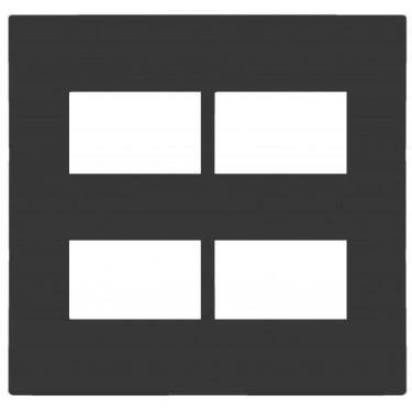 Imagem de Placa Para 4 Modulos Separados Com Suporte 4X4 Brs12458-3Gf. - Blux Re