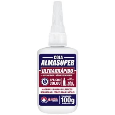 Imagem de Cola Adesivo Instantâneo ULTRARRÁPIDO 100G Almasuper - Almata