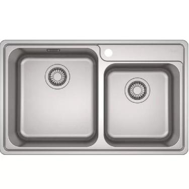 Imagem de Cuba de Sobrepor Dupla Franke Bell 86x48 30 Litros e 24 Litros Inox, N
