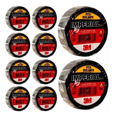 Imagem de Kit 10 Fita Isolante 3M Imperial 18MM X 5M
