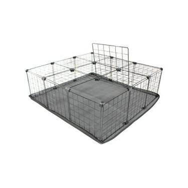 Imagem de Cercado Aramado Porquinho da Índia 90x90 Cm Teto com Bandeja Higiênica