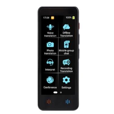 Imagem de Tradutor de Idiomas AI Touchscreen 134 Idiomas Tradução Dispositivo Inteligente Portátil Estudo de Vida Profissional (Preto)