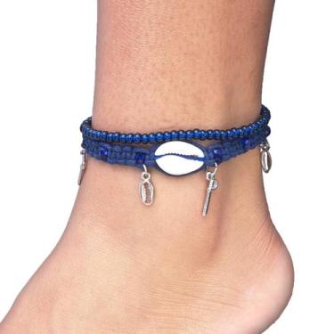 Imagem de Tornozeleira Ogum Macramê Orixá Umbanda - Balaio de Santo