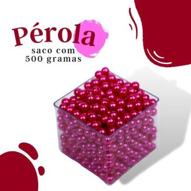 Imagem de Pérola Rosa Escuro 10Mm Pacote Com 500 Gramas - Nybc