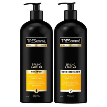 Imagem de Kit Shampoo + Condicionador Tresemmé Brilho Lamelar 650ml