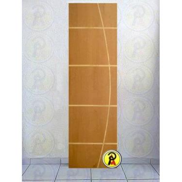 Imagem de Porta Lisa Frisada Belíssima 5 - Madeira, MOGNO, 62 CM