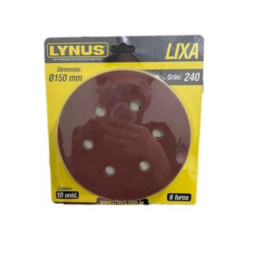 Imagem de Disco Lixa (Cartela 10 Und) 6f G240 150mm Lynus