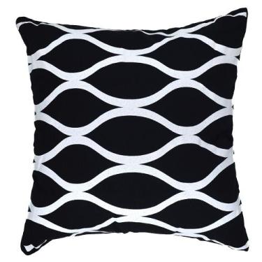 Imagem de Almofada Algodão Estampada Micah 40x40cm Preta - FASTLAR