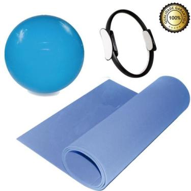 Imagem de Kit Yoga Pilates Anel + Tapete 1,80 ul + Bola Suíça 55 Cm - Infinity