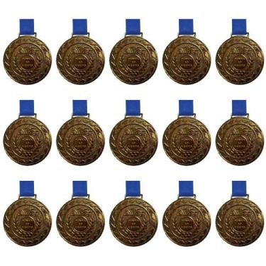 Imagem de Kit C/15 Medalhas de Bronze M43 Honra ao Mérito C/Fita Azul - Crespar